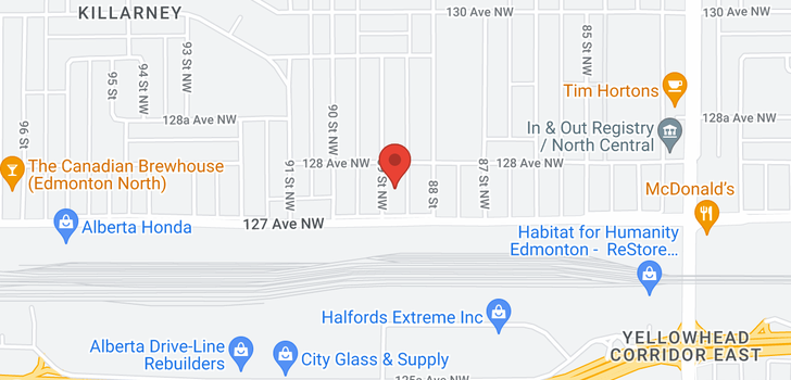 map of 12725 89 ST NW